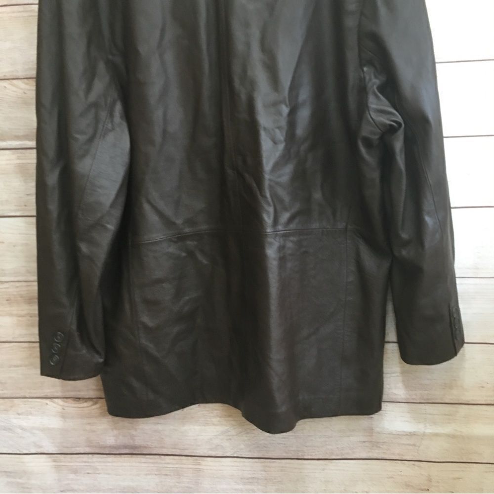 ROUNDTREE AND YORKE BLAZER IN BROWN LEATHER - Picture 8 of 9